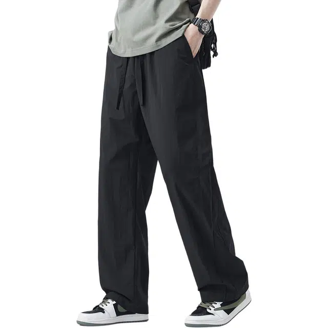 童先森 宽松纯色中腰长裤休闲裤 男款