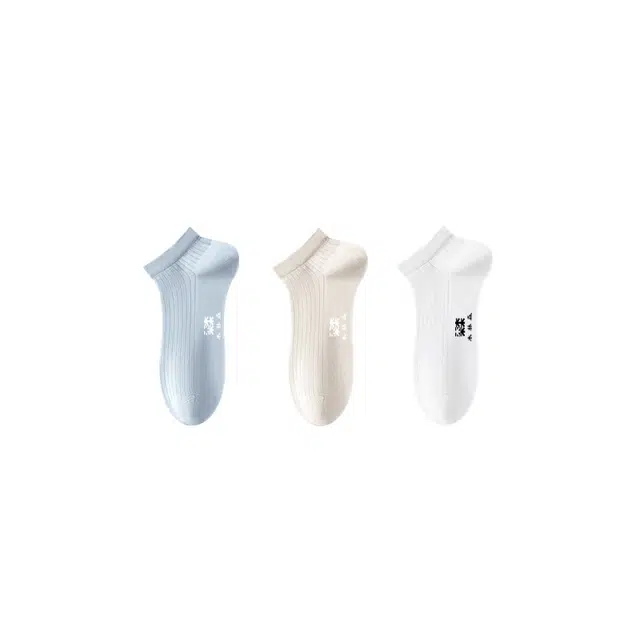 木林森 减震网眼透气吸汗防臭袜抗菌优质棉毛巾底抗起球柔软耐穿高弹力亲肤运动不闷脚短袜 男女同款