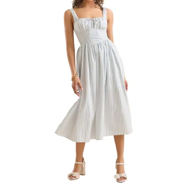 ALTAR'D STATE Jojo Striped Midi Dress