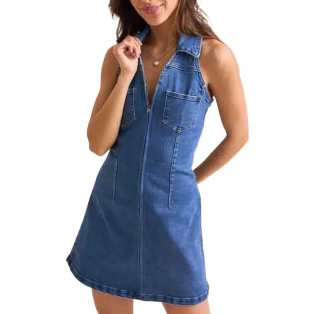 ALTAR'D STATE Collared Denim Dress Penelope