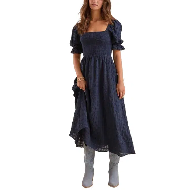 ALTAR'D STATE Mylee Textured Midi Dress
