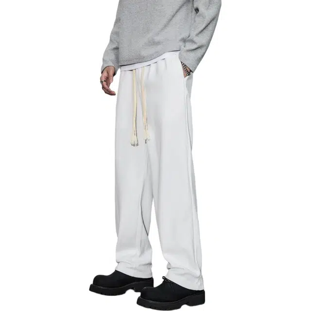 童先森 高级感潮牌垂坠感直筒裤百搭长裤休闲裤 男款