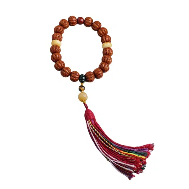 宣华意 新中式复古高端盘玩流苏文玩#好运 猴头核桃 手串 男女同款情侣款