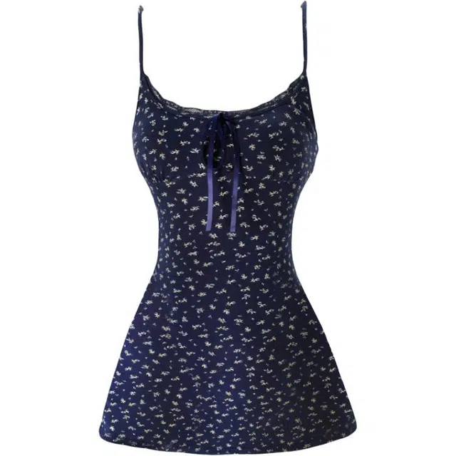 苏九儿 碎花裙夏季法式设计感辣妹吊带连衣裙 女款