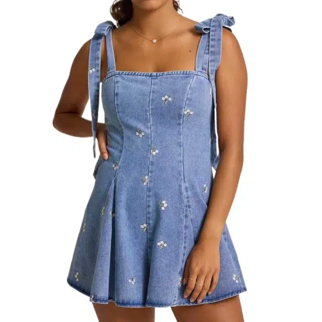 ALTAR'D STATE Bradie Denim Romper