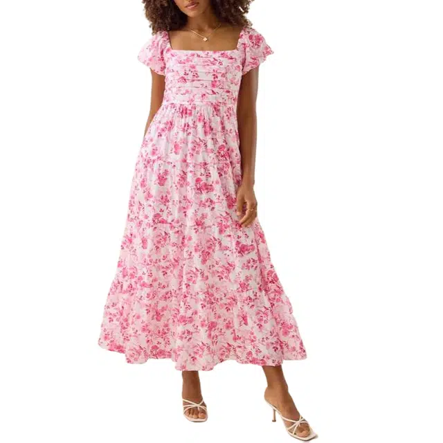ALTAR'D STATE Adeline Floral Maxi Dress