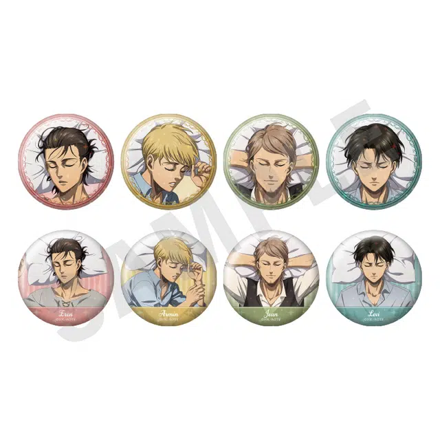 三月兽 进击的巨人/艾伦·耶格尔 让·基尔希斯坦 利威尔·阿克曼 阿尔敏·阿诺德 晚安调查兵团吧唧  徽章