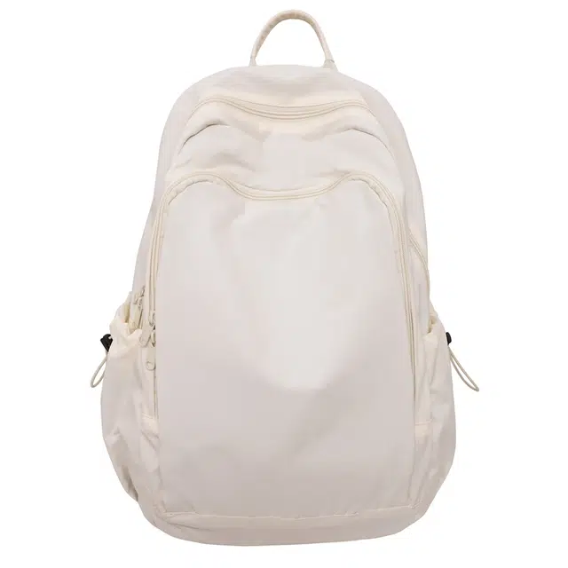 帕克熊 纯色轻便大容量时尚小众设计 尼龙 双肩包 常规 男女同款情侣款 多色