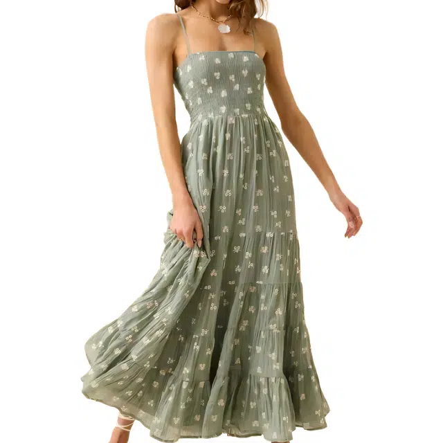ALTAR'D STATE BaylorEmbroideredMaxiDress