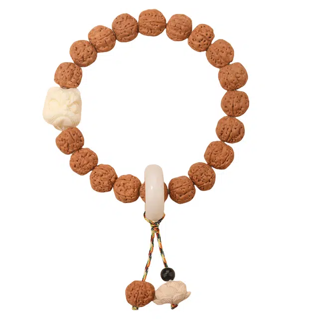 子婳 莲花木质文玩念珠手链招财吉祥寓意醒狮设计复古国风简约时尚#好运 金刚菩提 手串 男女同款情侣款