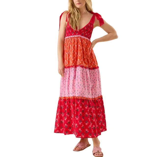 ALTAR'D STATE Kourtney Floral Tiered Maxi Dress