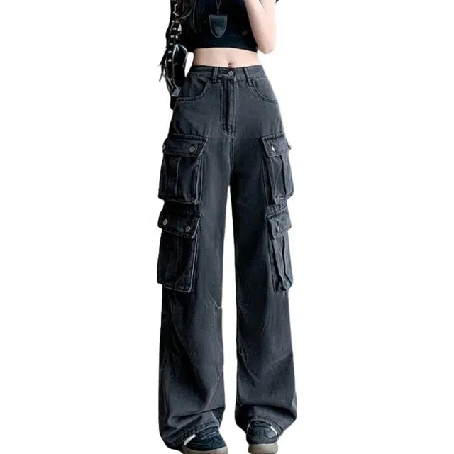 兰缪 潮流时尚百搭舒适牛仔裤 女款