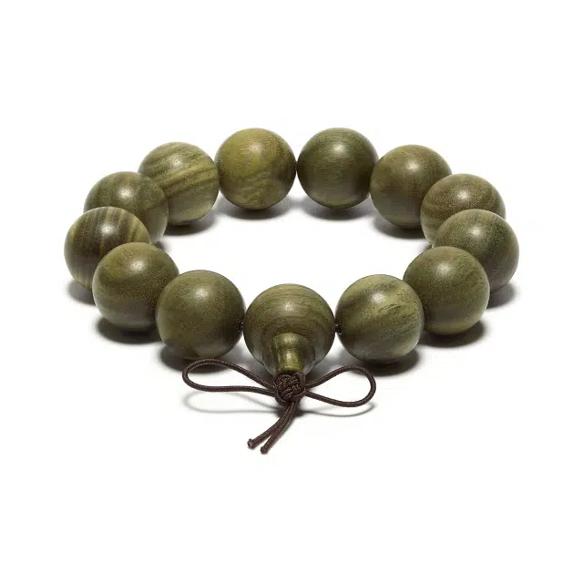 艾卡拉 中式单圈流苏佛珠 复古小众文玩古风汉服旗袍盘玩念珠 民族风转运珠 葫芦招财手饰 文玩车载挂件#好运 绿檀 手串 男女同款情侣款