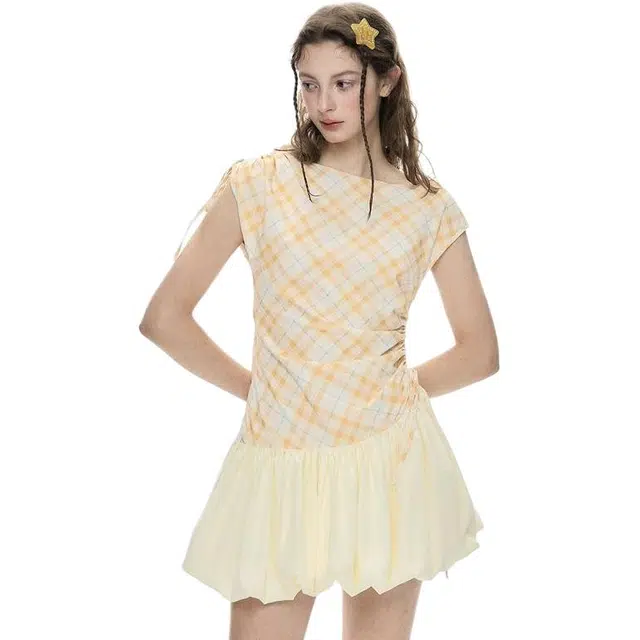 哒头下雨不愁 百搭潮流舒适时尚短袖连衣裙 女款