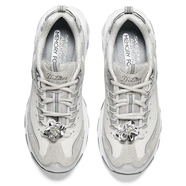 Skechers DLITES Women Silver Gold