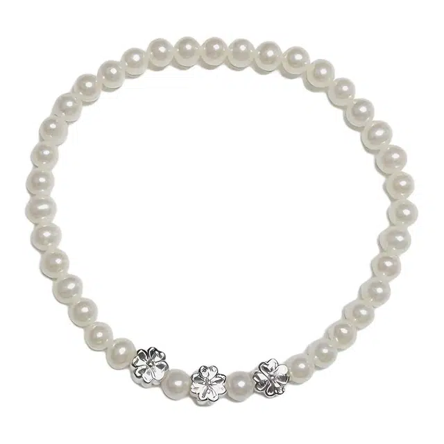 迈奇的礼物 幸运草白月光 清冷 新中式 国潮氛围感 文艺复古小众高级气质优雅百搭高颜值 淡水珍珠 手串 女款