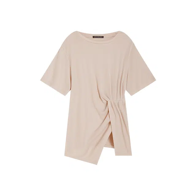 从轻 醋酸凉感针织短袖纯色长袖圆领长裤睡衣套装 男女同款