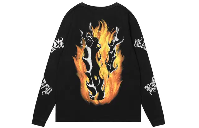 VLONE Flame Logo Long Sleeve Tee