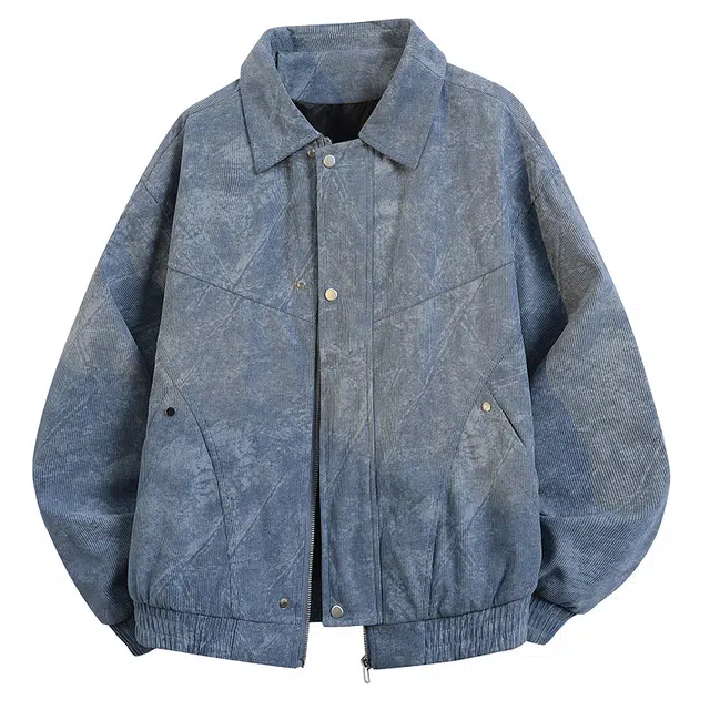 贵人鸟 生活系列 百搭休闲拼接纯色简约织标翻领美式宽松大码工装哈灵顿夹克外套 男女同款