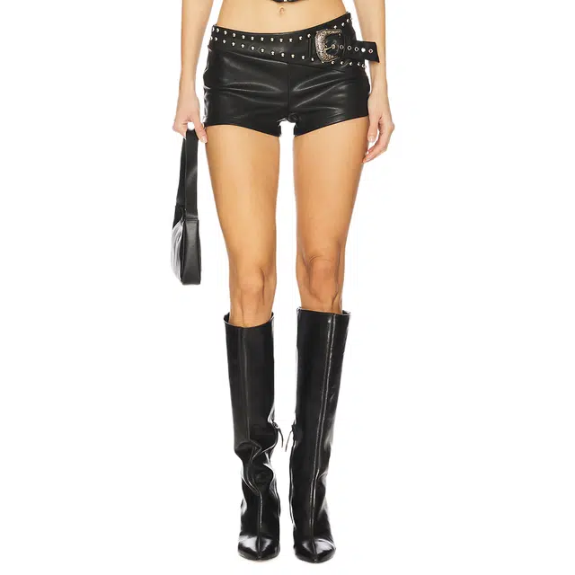 SUPERDOWN Melisa Faux Leather Short