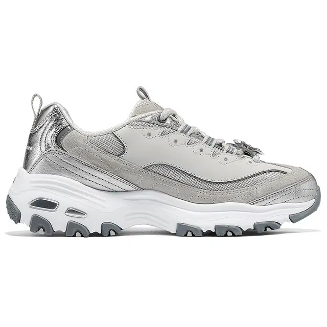 Skechers DLITES Women Silver Gold