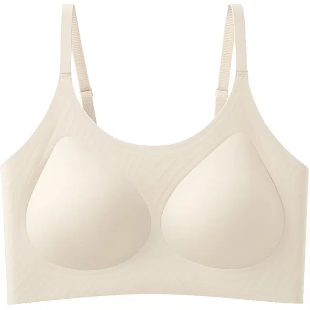 花蔓色 吊带无痕内衣薄款女夏小胸聚拢收副乳防下垂果冻舒适休闲轻盈透气美背文胸罩 女款
