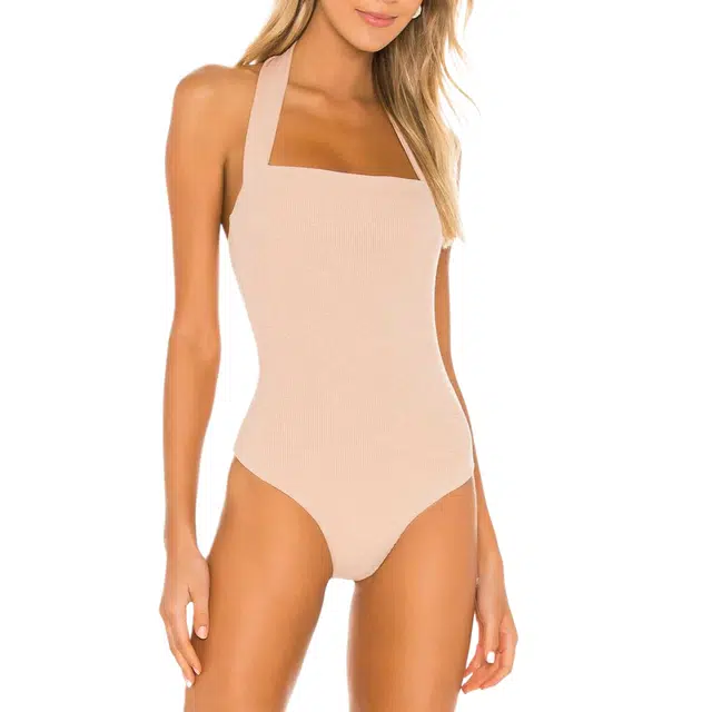 SUPERDOWN Candice Halter Bodysuit
