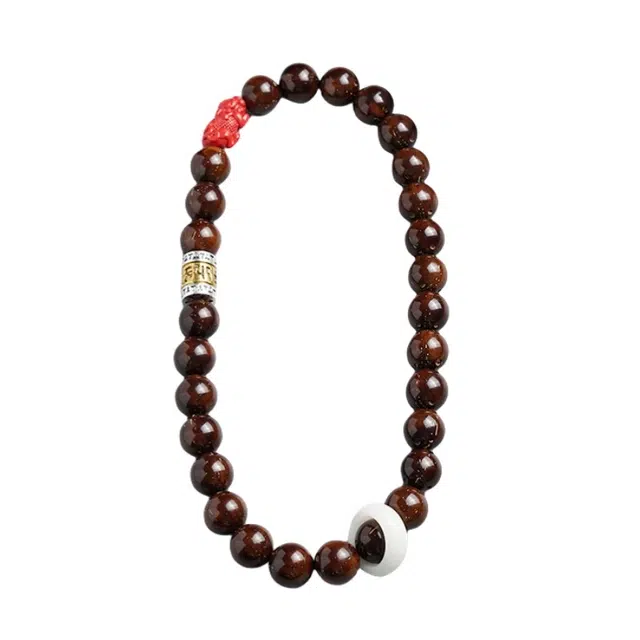 宣华意 【收藏级】中式国风文玩招财转运貔貅跑环盘玩念佛珠#好运 紫金鼠 手串 男女同款情侣款