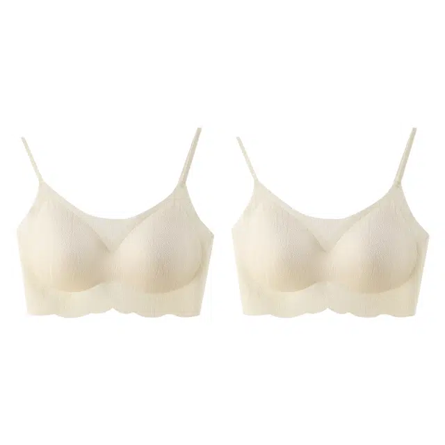欧迪芬 欧迪芬 冰丝轻薄透气柔软亲肤上托聚拢防下垂收副乳细肩带可外搭夏季清凉款两件装文胸 女款