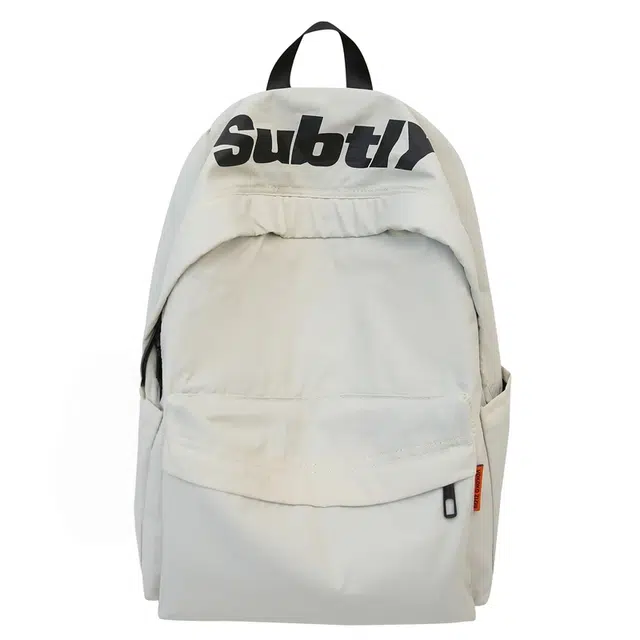 南潇湘 日系上课耐用韩系百搭校园潮流大容量背包 尼龙 双肩包 常规 男女同款情侣款 杏色/黑色/紫罗兰/果绿色/浅棕色