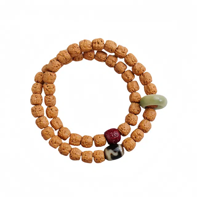 宣华意 新中式国风盘玩藏式天珠跑环念佛珠#好运 金刚菩提 手串 男女同款情侣款