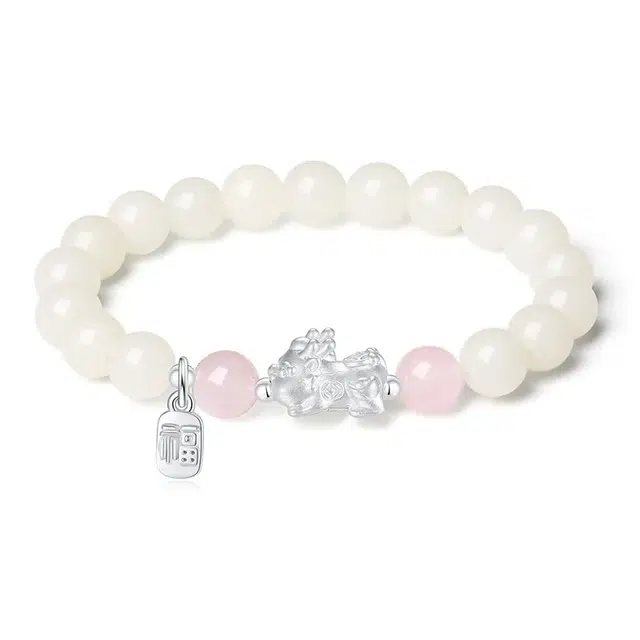 【999足银貔貅】 色菲尔 福牌吞金兽手饰 新中式民族风国潮高级小众设计转运珠 时尚简约百搭#好运 菩提子/菩提籽 手串 男女同款情侣款