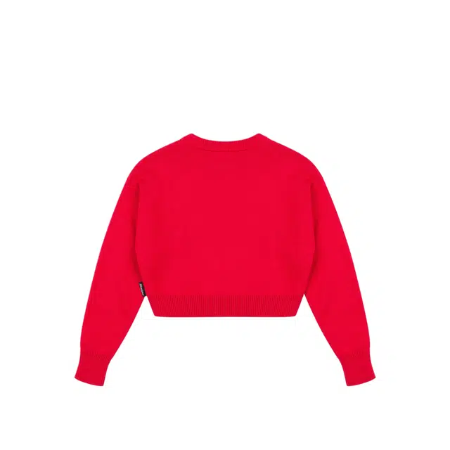 MOSCHINO Cotton and wool blend crop pullover