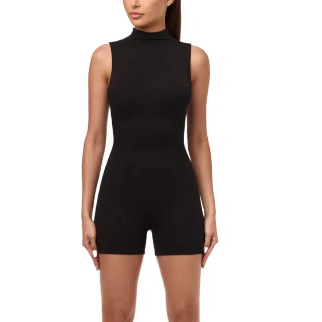 NAKED WARDROBE Sleeveless Sculpt Romper Smooth