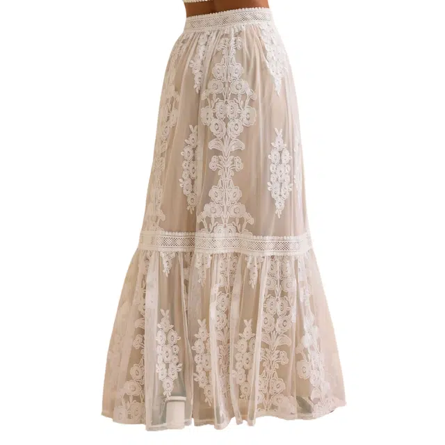 ALTAR'D STATE Arissa Embroidered Maxi Skirt