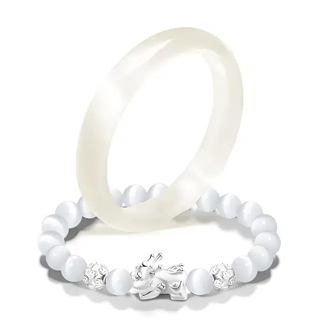 【甄选白月光荔枝冻】 琉堇 一步一响 新中式 国潮古风 轻奢高级极简风清冷感优雅高级感 气质温婉 显白贵妃镯#好运 玻璃猫眼 手镯 女款