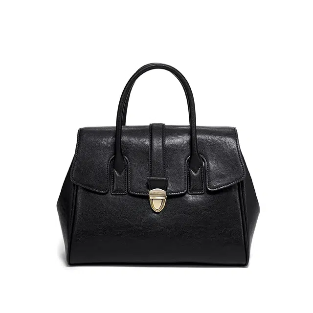 西木汀 巴洛克 时尚复古高级感通勤百搭 牛皮 手提包 大号 女款 多色