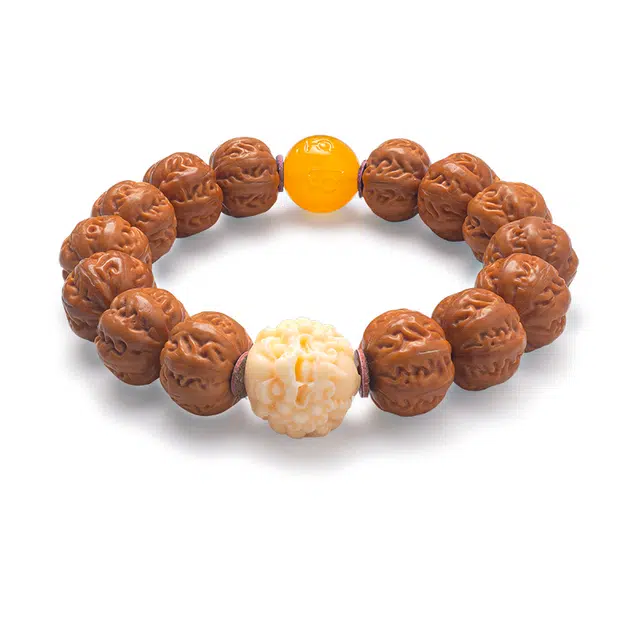 喜宝春花 龙珠 诸事喜乐国风小众新中式复古新中式百搭福禄吉祥时尚百搭好运 猴头核桃 手串 男女同款情侣款