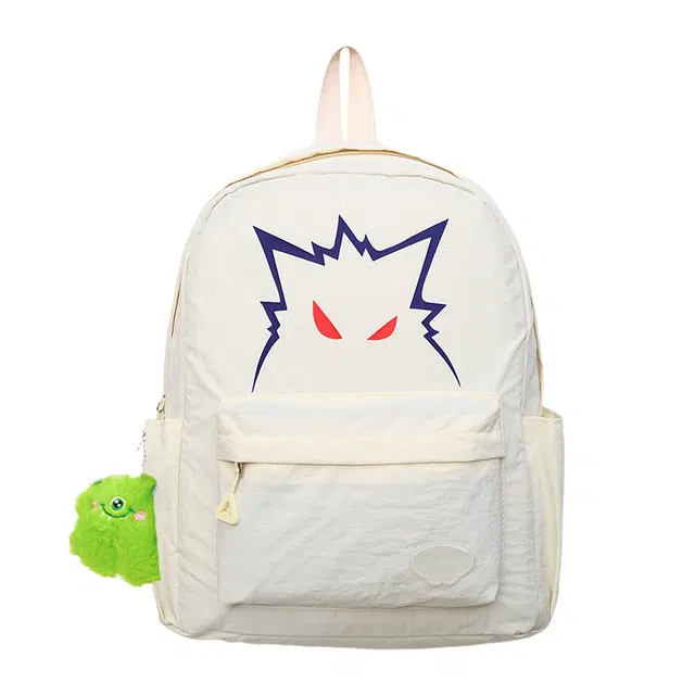 笛贝嘉 恶魔小怪兽卡通日系百搭通勤 尼龙 双肩包 常规 男女同款情侣款 多色