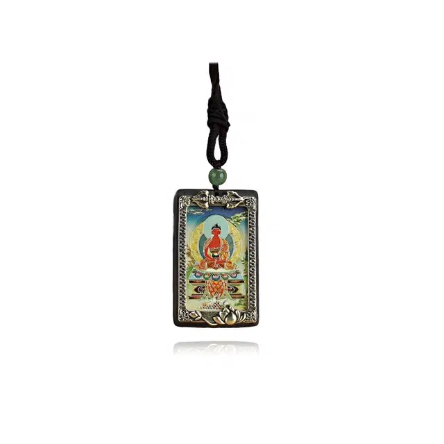 【招财进宝运气好】 玉临门 事业 升职加薪 高薪长伴 事业有成 平步青云唐卡复古民族风好运 黑檀 项链 男女同款情侣款