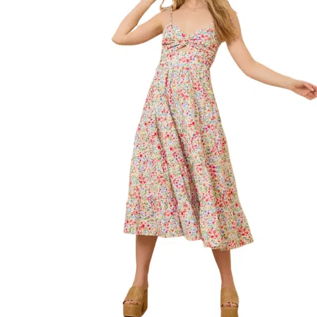 ALTAR'D STATE Alivia Floral Midi Dress