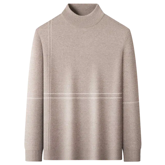 卡丹狄诺 男士套头半高领打底衫针织衫 男款