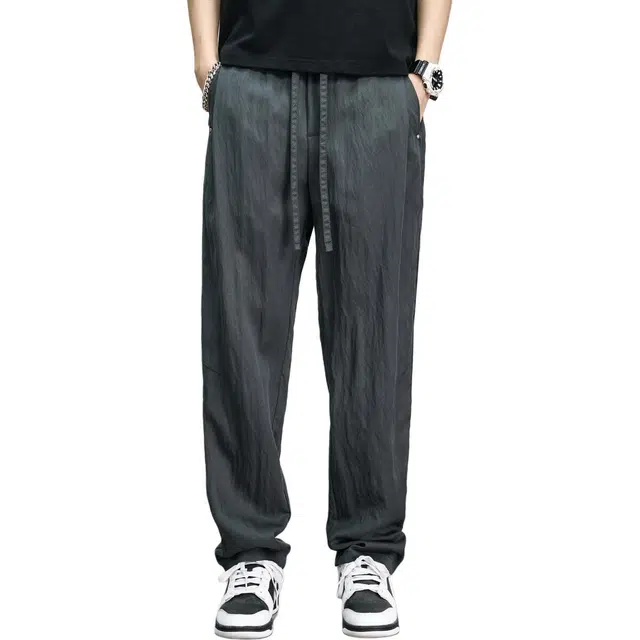 童先森 宽松直筒拖地裤垂感速干长裤子休闲裤 男款