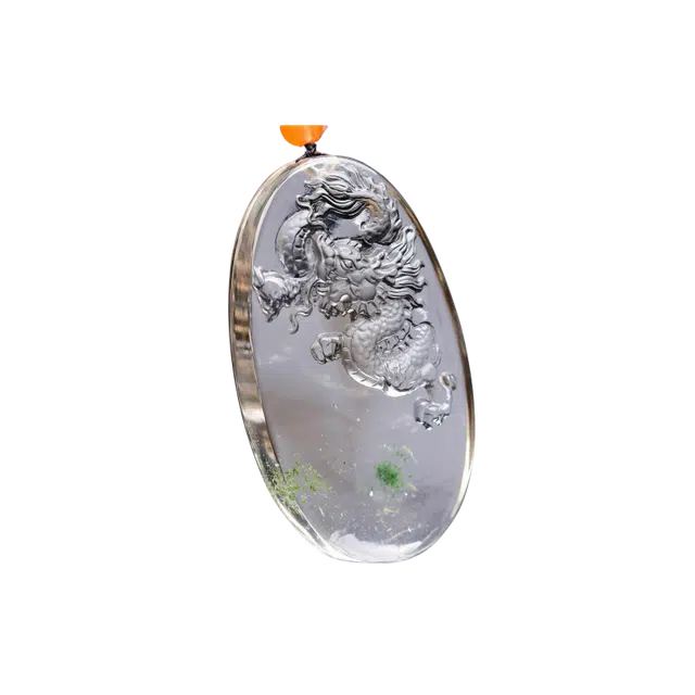 灵运宝 晶体通透晶体干净天然 绿幽灵 水晶吊坠 男女同款情侣款