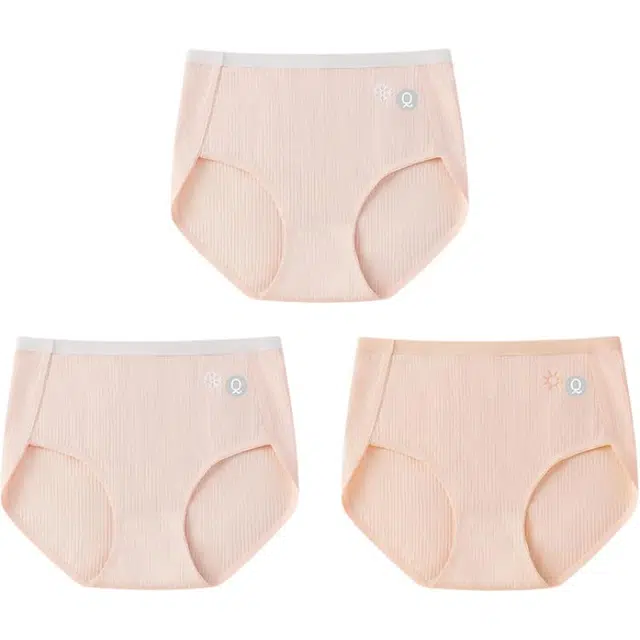 轻迎 纯棉高腰包臀抗菌裆无痕三角短裤夏季薄款舒适亲肤内裤 女款