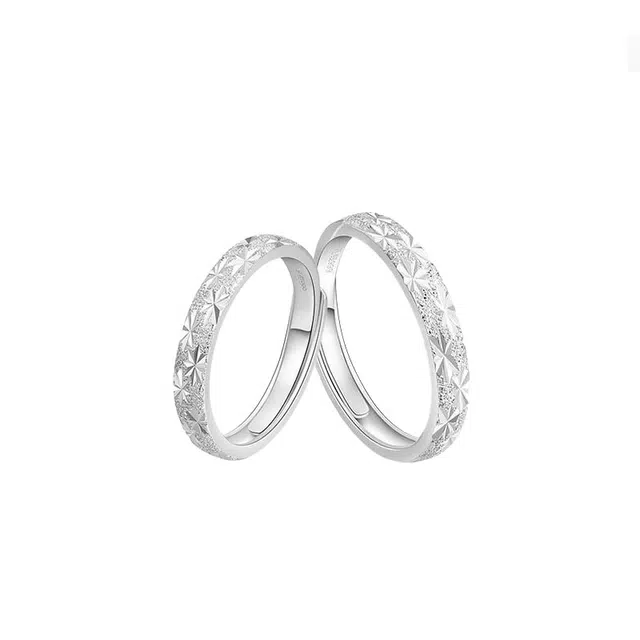 潮宏基 满天星 浪漫告白简约时尚定情信物一对 戒指 男女同款情侣款