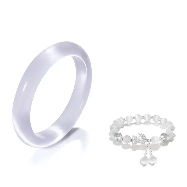 京华录 温润如玉薰衣草紫寻梦石御姐 国风古色古香显白温婉贵妃镯 汉服旗袍玉镯#好运 琉璃 手镯 女款