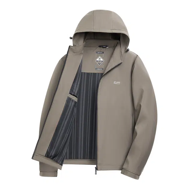 老爷车 防水连帽春秋季纯色外套休闲百搭日常通勤可拆卸帽夹克 男款