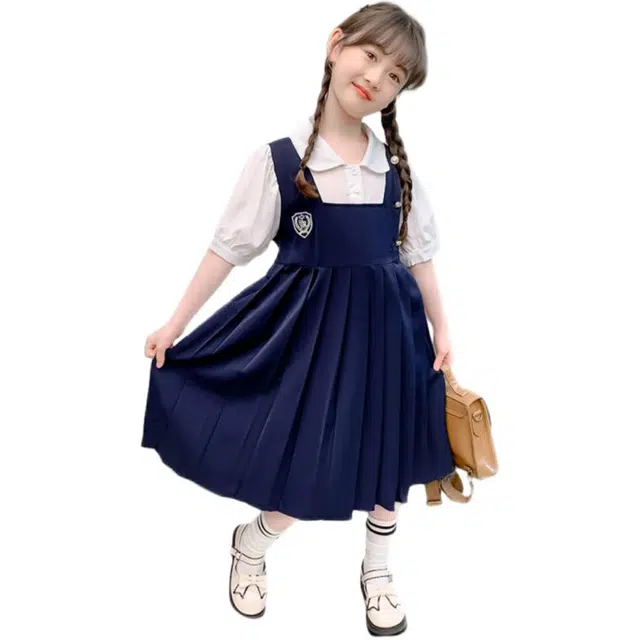 天才小熊连衣裙 百搭时尚个性亲肤短袖 中小童