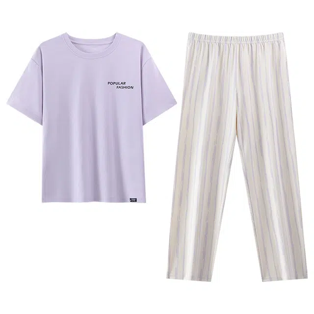 梦特娇 纯棉春夏秋季韩版细腻少女家居服睡衣套装 女款